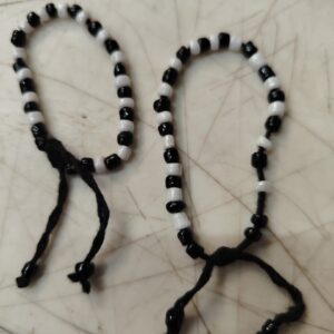 Thread Baby Bracelet Black And White Pack Of 2