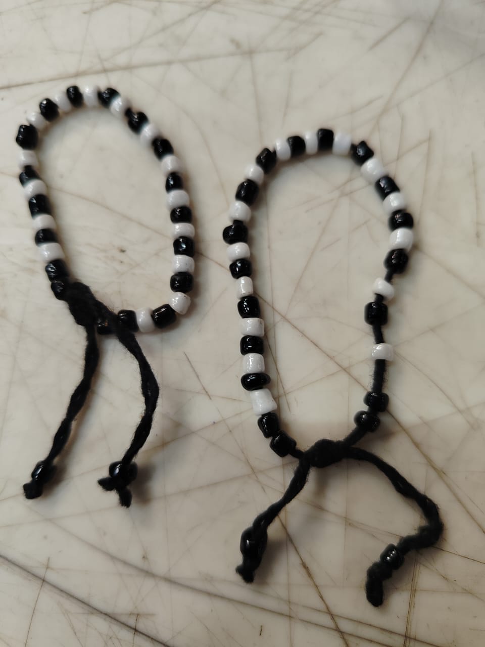 Thread Baby Bracelet Black And White Pack Of 2