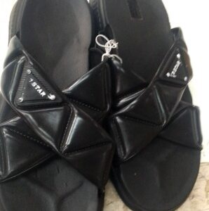 Women Black Stylish Slippers Size 39