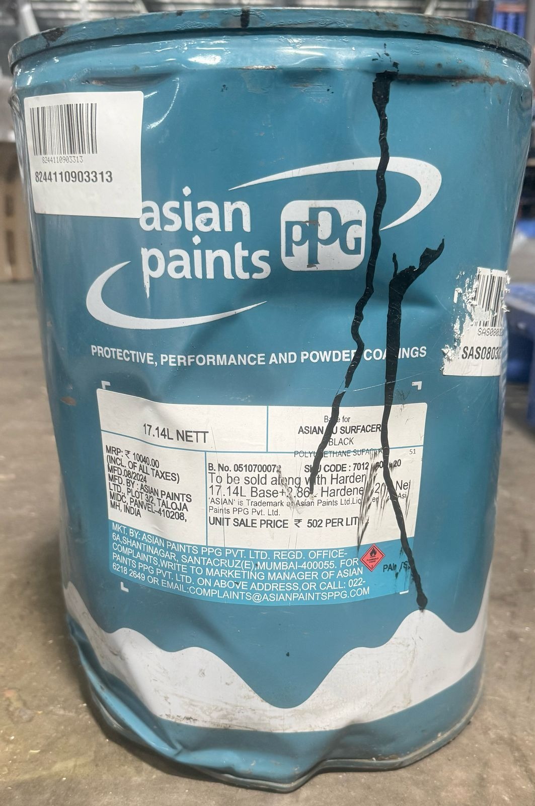 Asian Pants Asian U Surfacer Black Color 17Point14Ltr