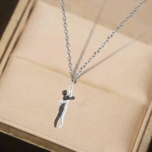 Silver And Black Color Couple Locket