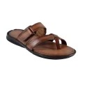 Mens Brown Leather Slipper Size 6