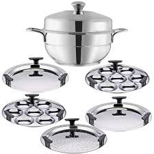 Vinod Genz Stainless Steel Multi Kadai With 6 Plates
