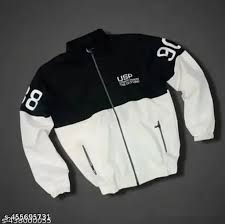 Only Brand Black White Upper Jacket From Ospa American For Men Size L