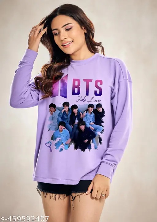 Women Purple Color T Shirt Size M