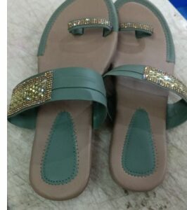Women Green Slippers Size 39