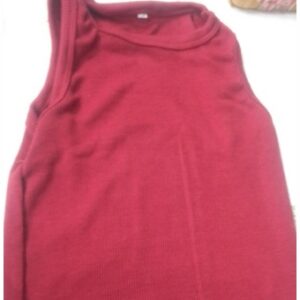 Women Maroon Sleeveless Top Size S