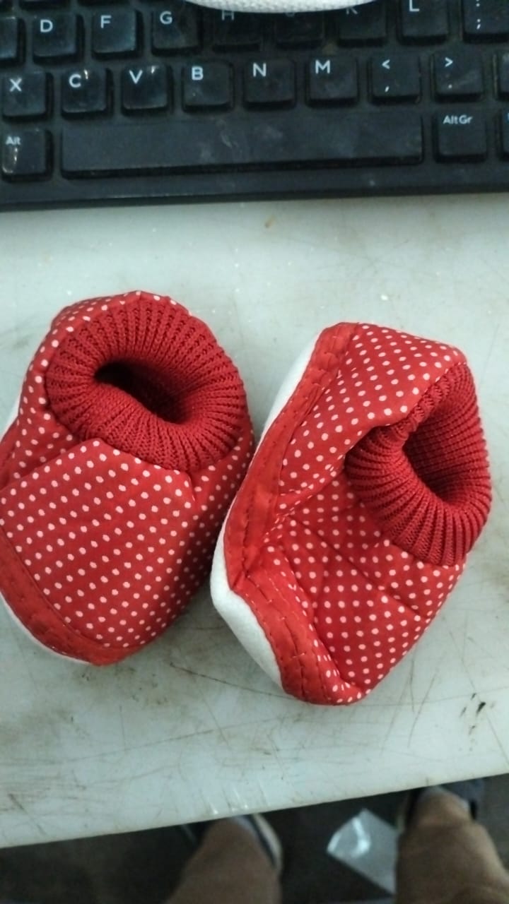 Nb Baby Red Printed Color Shoe