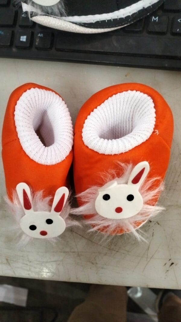 Nb Baby Orange Printed Color Shoe