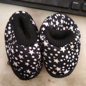 Nb Baby Black Printed Color Shoe
