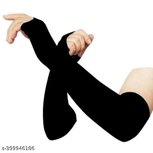 Lasya Black Sleeves Unisex 4Pcs Pack Of 2