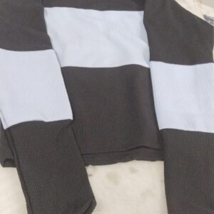 Black And Blue Color Crop Top For Women S