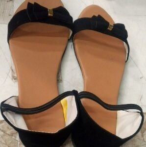 Women Flats Sandal Black Size 10