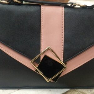 Pink And Black Handbag For Women