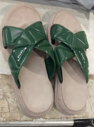 Green Stylish Slippers For Women Size 36
