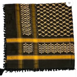 Polycotton Women Fancy Scarf Black Brown