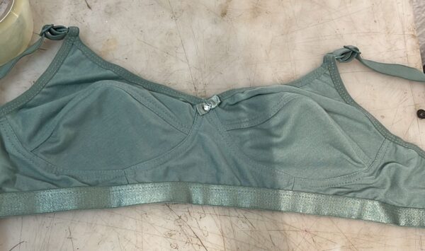 Women Cotton Padded Bra Light Green Colour Size 34