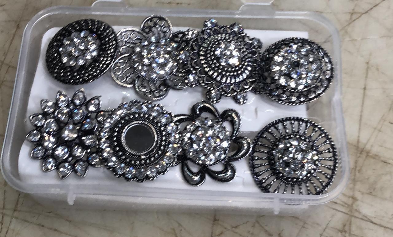 Trendy Adjustable Oxidised Rings Combo Of 8