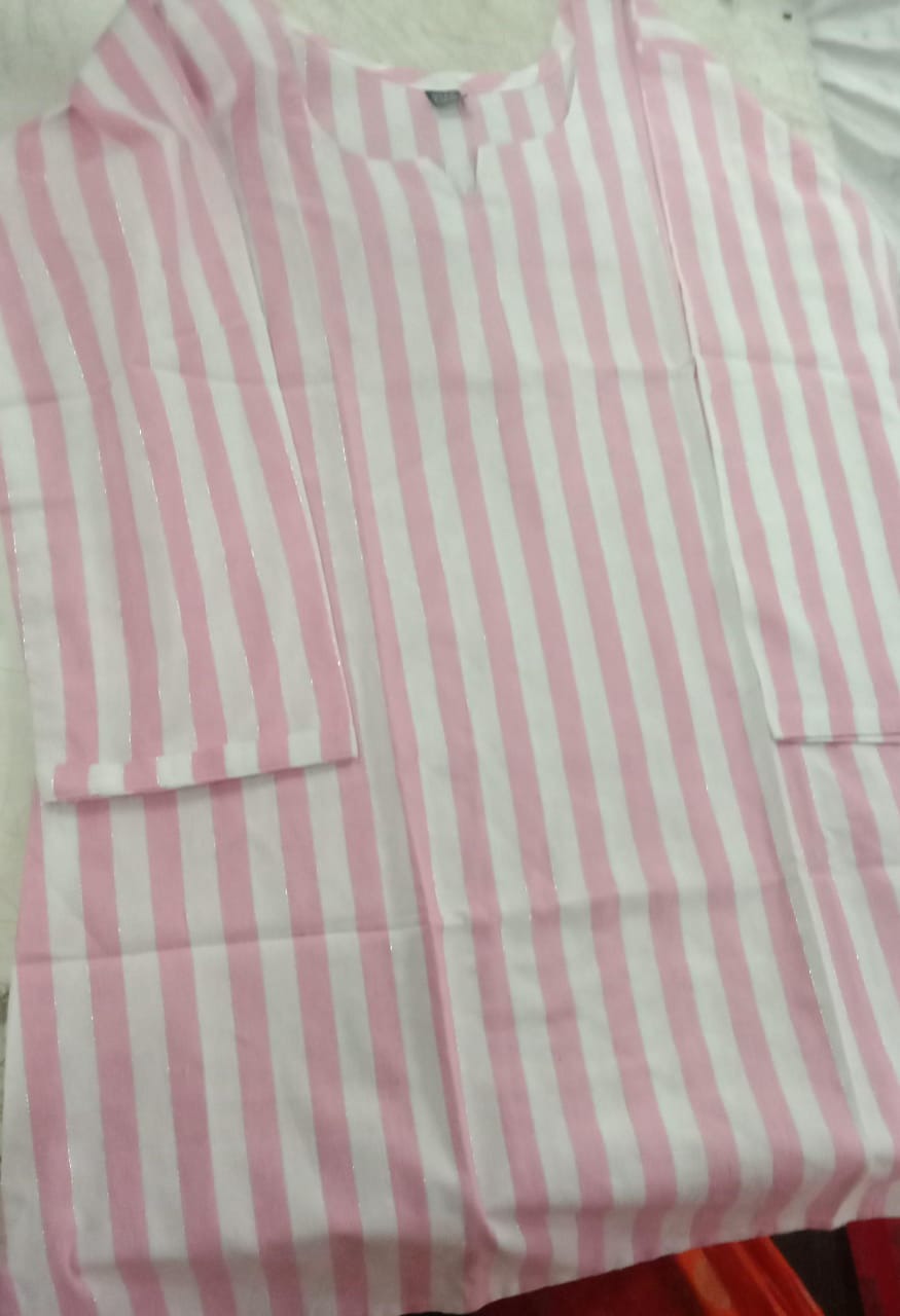 Pink Short Kurti For Women Size 38