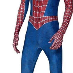 Mens Cotton Spiderman Dress With Mask In Red Color Size M