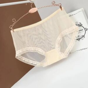 Womens Skin Color Net Panty Size M