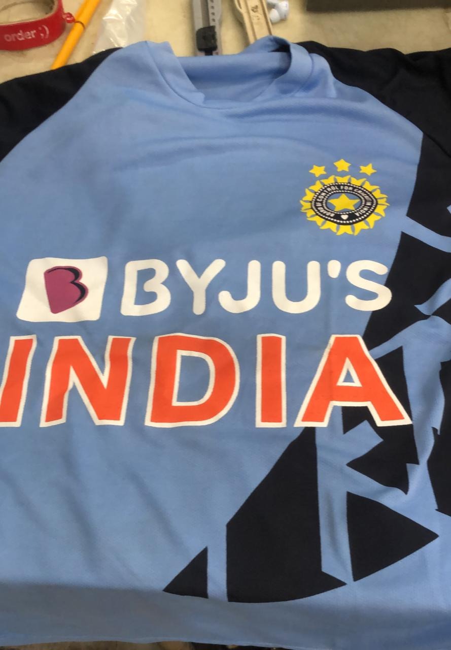 Blue Color Indian Jersey King Virat Kohli 18 Size L