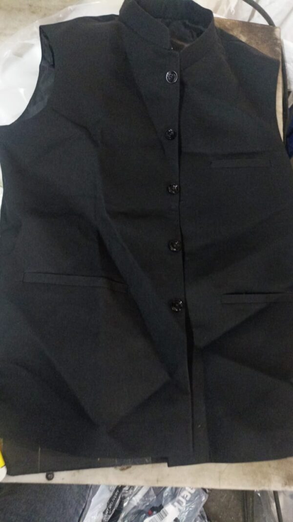 Alkanes Solid Men Waistcoat Black Colour Size Xl