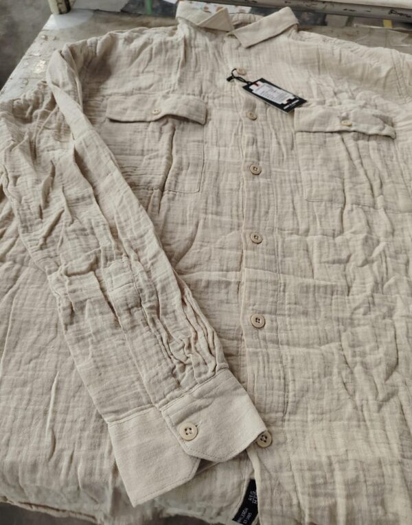 Jimmy Jordan Skin Colour Double Pocket Shirt For Men Size 4Xl