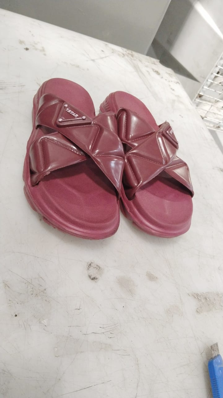 Maroon Ladies Heel Slippers For Women Size 36