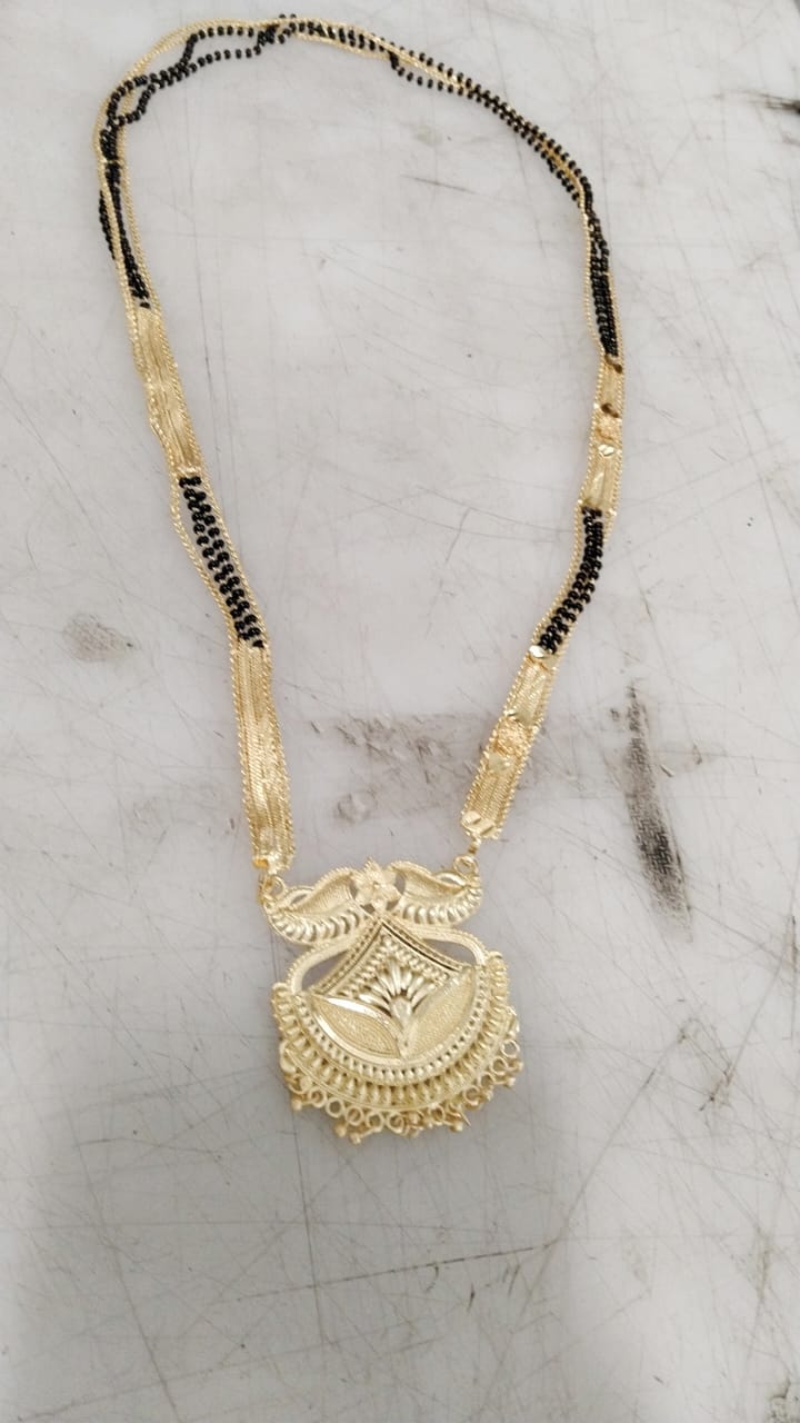 Golden Color Art Alloy Mangalsutra For Women