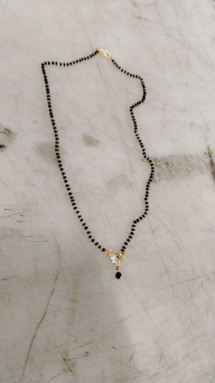 Black And Golden Color Mangalsutra For Women