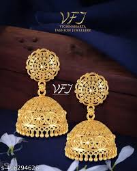 Meesho Golden Color Small Jhumka For Women