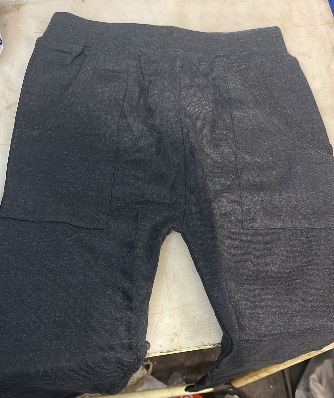 Women Cotton Ankle Length Plain Jegging Dark Grey Colour Size L