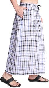 Women Cotton Mini Blue Checked Skirt Size 2Xl