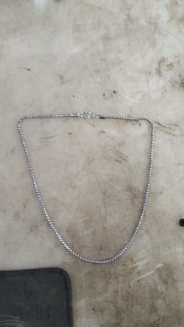 Men Woman Silver Neck Chain