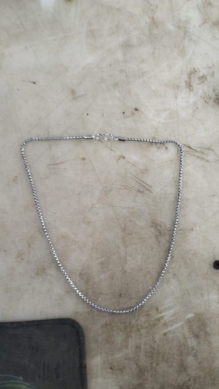 Men Woman Silver Neck Chain