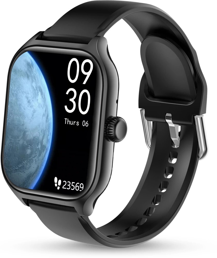 Pebble Vista 1Point99 Hd Infinite Display Bt Calling Health Suite Smartwatch Jet Black
