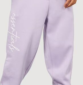 Styli Slogan Print Joggers With Slip Pocket Size S Lavender For Mens
