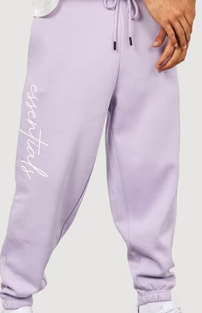 Styli Slogan Print Joggers With Slip Pocket Size S Lavender For Mens