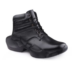 Bxxy Mens 4 Inch Hidden Faux Leather Light Weight Shoes Black Size 5
