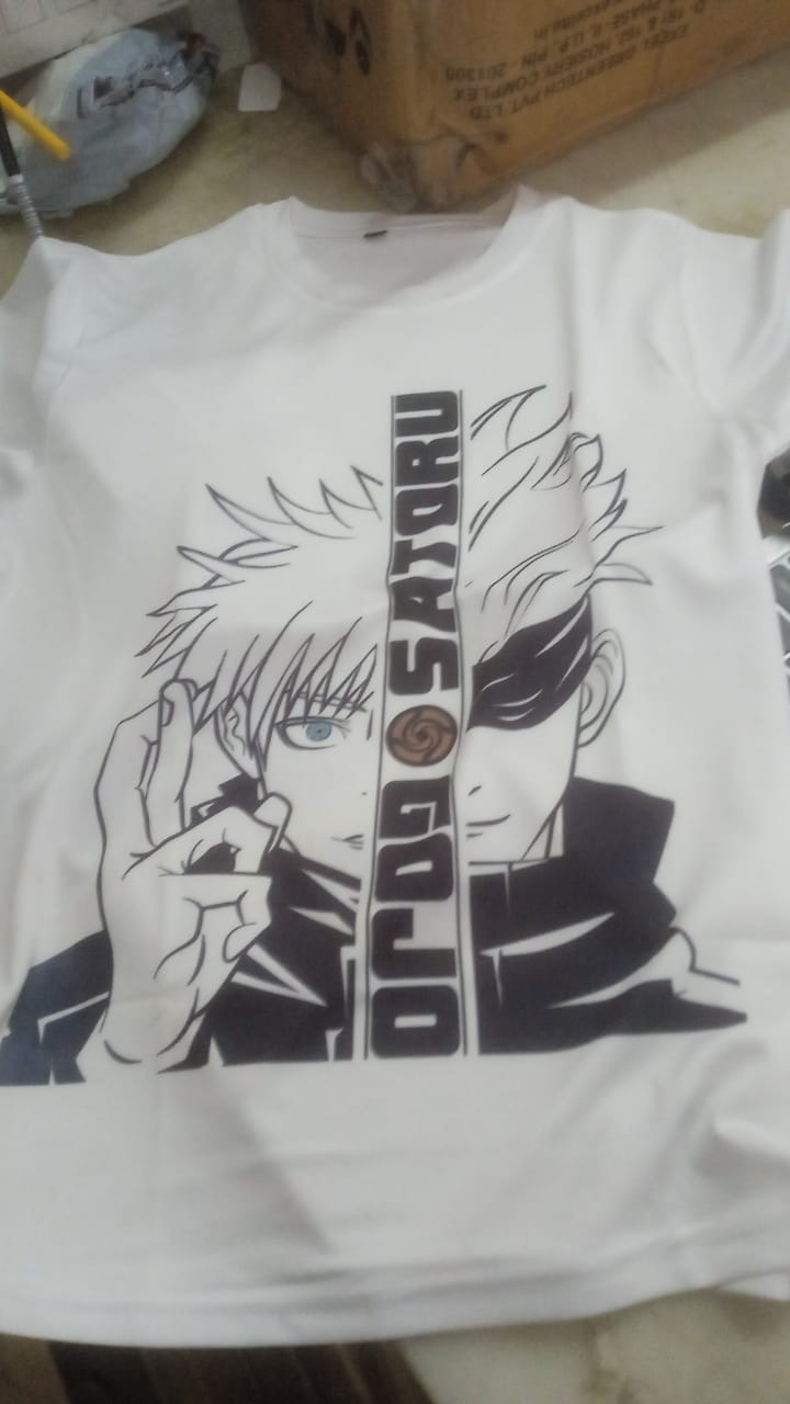Kids Boy White Colour With Printed T Shirt Size 34
