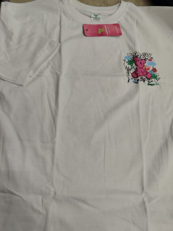 Keesor White Colour T Shirt For Kids Girls Size 11 To 12Y