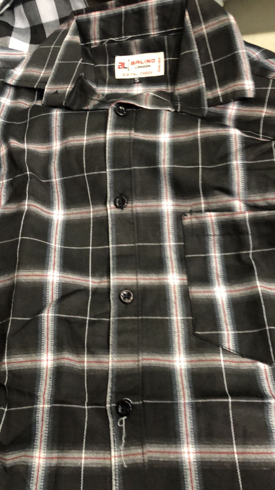 Olive Color Check Shirt For Men Size S
