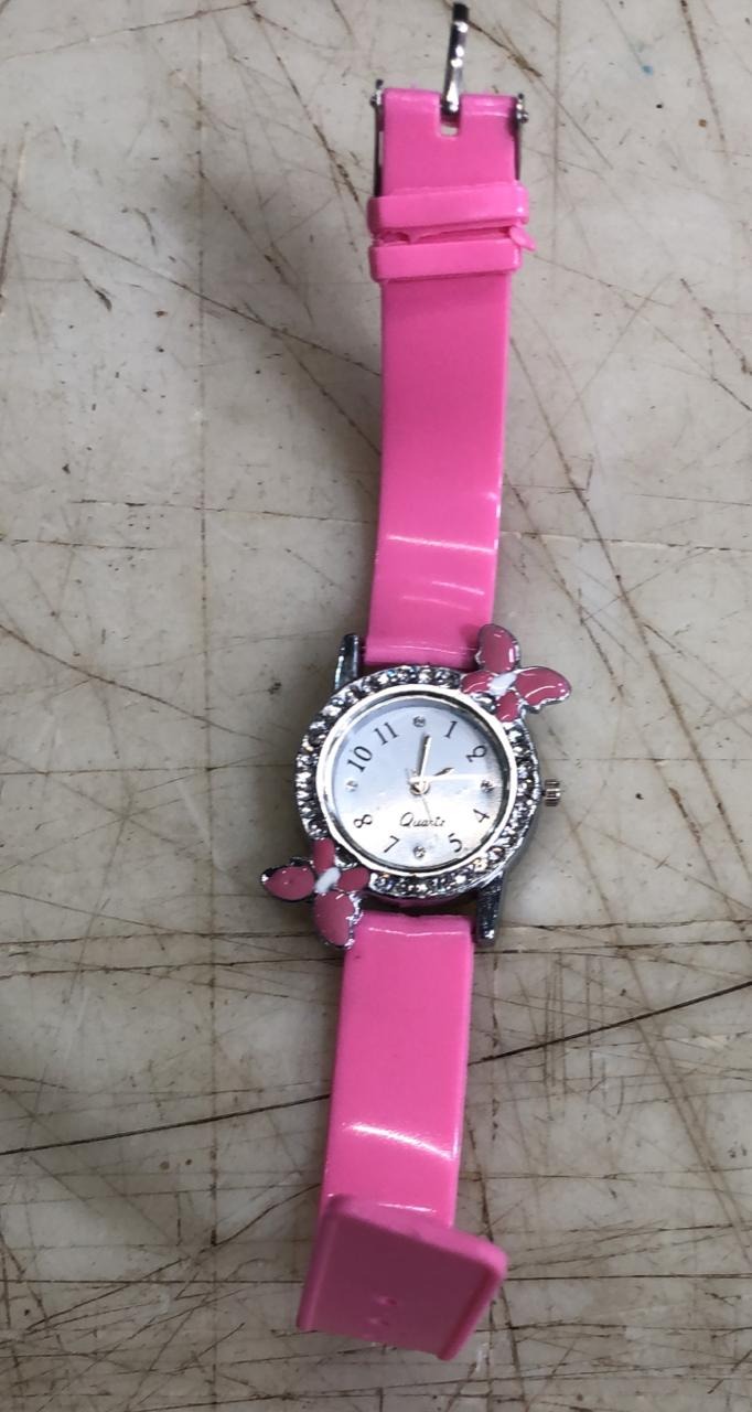 Pink Color Analog Watch For Women And Girls