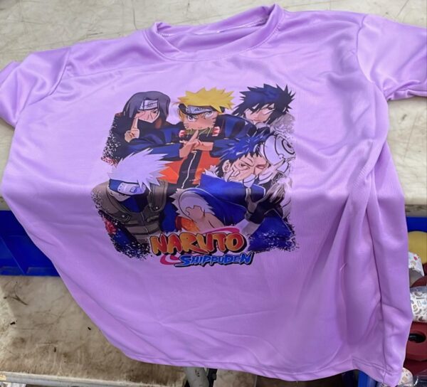 Purple Printed Boy T Shirt Half Sleeve Size 34