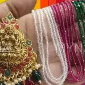 Combo Lakshmi Locket Plus Red Green Chain
