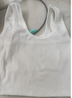 Women Crop Top White Colour Size L