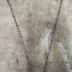 Woman Black Silver Neck Chain