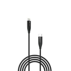Portronics Konnect L1 Nylon Braided Quick Data Transfer Typec Free Wire Black 20W Iphone
