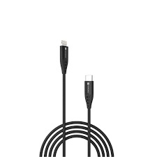 Portronics Konnect L1 20W Type C To 8 Pin Quick Charging Cable Black